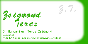zsigmond tercs business card
